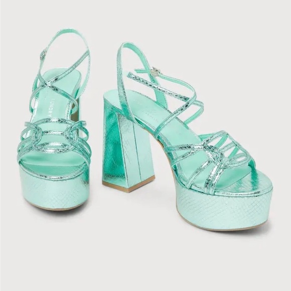 Chinese Laundry Mint Green Platform Shoes NWB - Picture 9 of 11